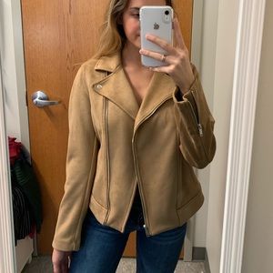 Tan faux suede jacket